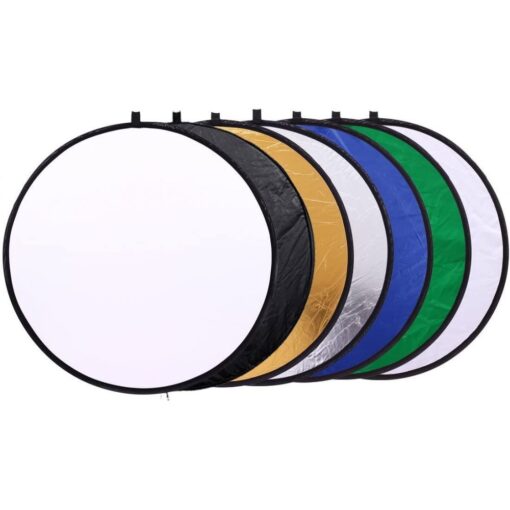 7 in 1 Portable Reflector Diffuser with Chromakey 23" (58cm) Multi Camera Lighting with Carrying Case for Photo Studio