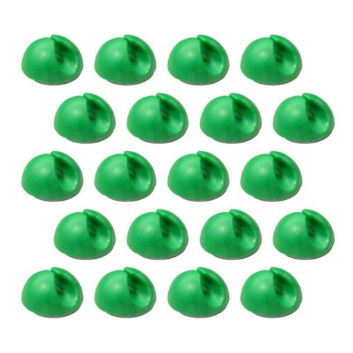 20 Pack Single Cable Desk Tidy Clips, Self Adhesive Cord Holder Clips for USB Power Wire PC Office Home, Green