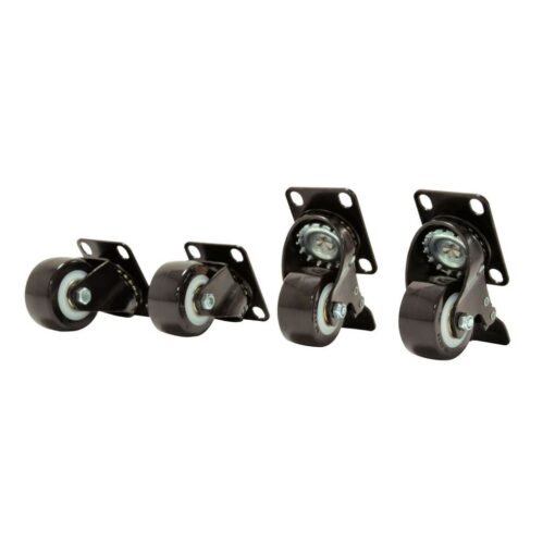Castor Wheels, Set of 4 Heavy Duty 50mm Swivel Caster with Brakes for Rack Cabinet Trolley Furniture