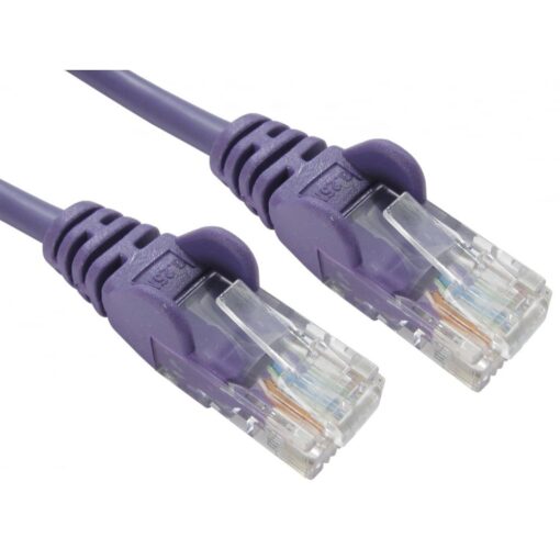 25cm (0.25m) in Violet Cat6 High Grade 26AWG Patch Cables for 1U Patching