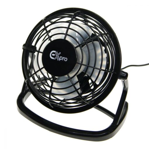 Ex-Pro Mini 4 Inch Ultra Quiet Desktop Cooling USB Fan with Tilting Design, Perfect for Home and Office Use, Simple Plug and Play