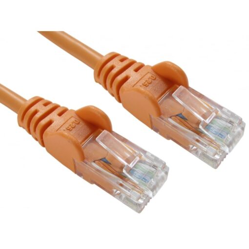 25cm (0.25m) in Orange Cat6 High Grade 26AWG Patch Cables for 1U Patching