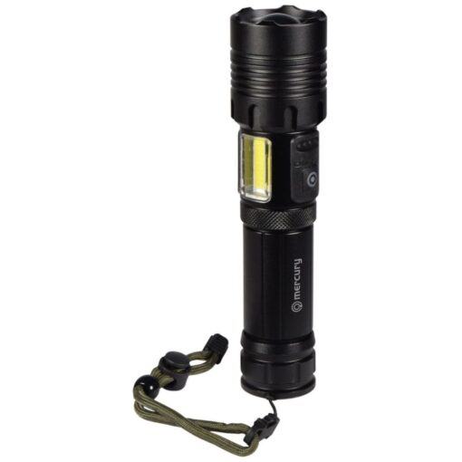Mercury Rechargeable LED Torch & Side Warning Light / Emergency Power Bank