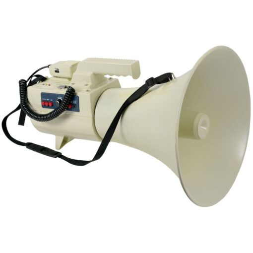 Portable Megaphone (50w) with SD/USB Recording | Detachable microphone, voice, siren and whistle