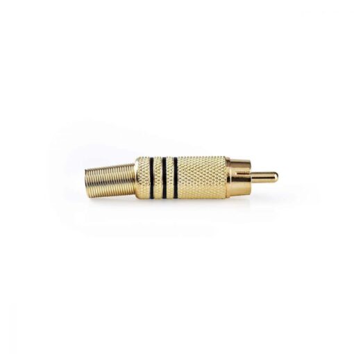 10 Gold Plated RCA Phono Plugs High Quality Audio & Video Connectors BLACK