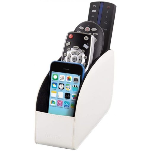 Hama Major Remote 4 Control Holder - White - Faux Leather