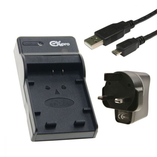 Ex-Pro EZi-Power USB Charger with USB Cable & Mains Plug for Lecia BP-DC9 BP-DC9-E BP-DC9-U V-Lux 3 V-Lux 2
