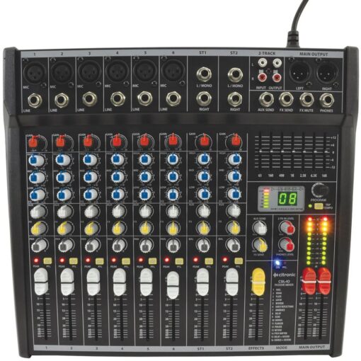 Citronic CSL-10 Compact Mixing Console with Effects - 10 Inputs
