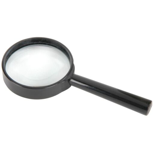 Mercury Handheld Magnifier, 65mmØ Glass Lens, 6x