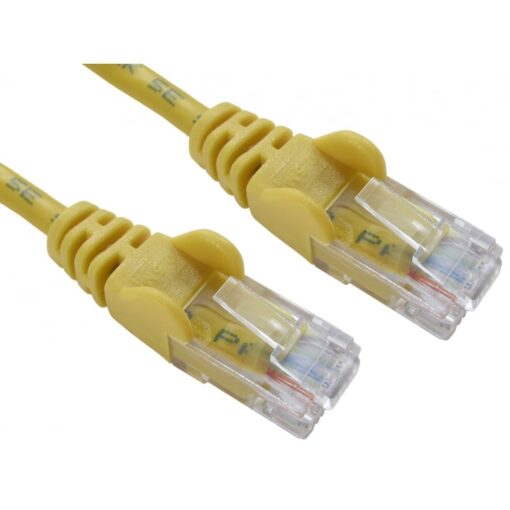 25cm (0.25m) in Yellow Cat6 High Grade 26AWG Patch Cables for 1U Patching