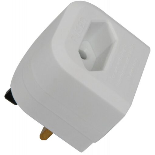 Euro Plug Socket Schuko CEE 7/17 Power Mains Socket to UK Mains - White
