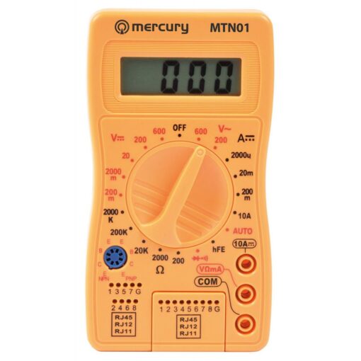 Network Cable Digital Multimeter & Tester for RJ11, RJ12, and RJ45
